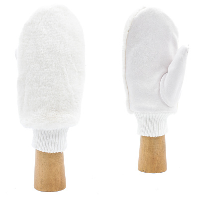 JIF15-6 FABRETTI Рукавицы  жен. искусственный мех 100%полиэстер, 90% полиэстер/10% эластан