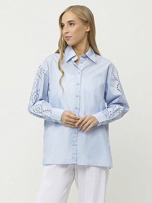 NCF57-8 FABRETTI Блуза женская 55% хлопок 45% тенсель