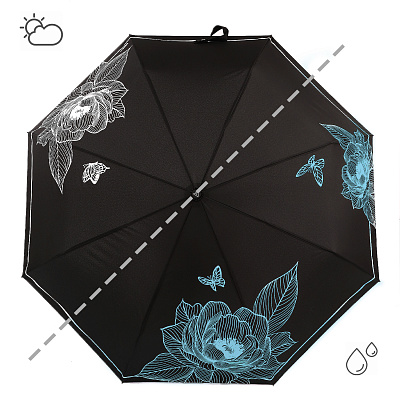 UFW4-9 Зонт жен. Fabretti, автомат, 3 сложения, эпонж