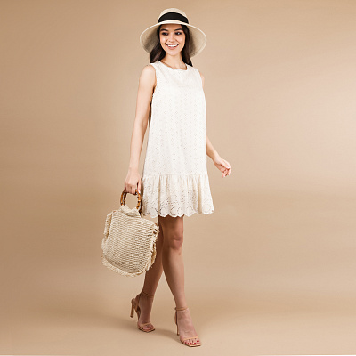 FSLLC2021020-13 FABRETTI Платье женское 100% хлопок