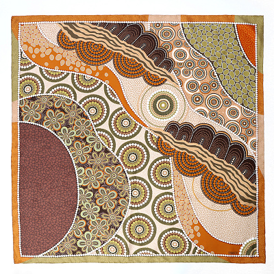 VFV10-11 Платок жен. 100% шелк 90x90 FABRETTI