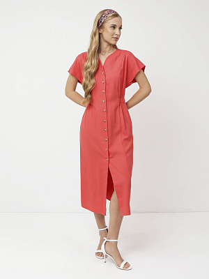 NCF81-90 FABRETTI Платье женское 70% лён 30% вискоза