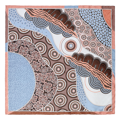 VFV10-4 Платок жен. 100% шелк 90x90 FABRETTI