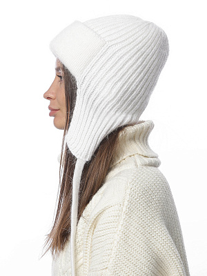 DW145-1f Fabretti Ушанка женская 35% ангора, 20% вискоза, 30% полиэстер, 15% полиамид