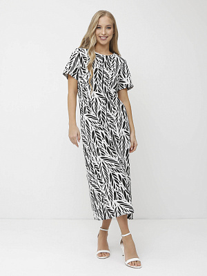 NCF93pr-1 FABRETTI Платье женское 55% лён 45% вискоза