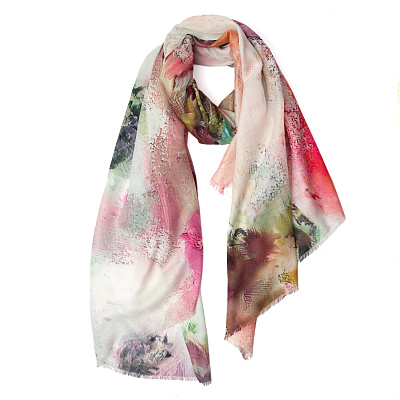 VFG0006-5 Шарф жен. 100% полиэстер 90x180 FABRETTI
