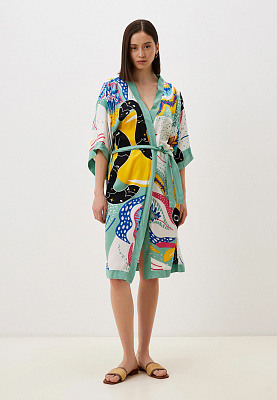 NJ2401-1 FABRETTI Платье-халат женское 100% вискоза