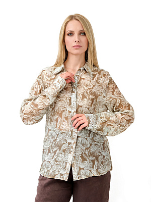 NLST64-190P FABRETTI Блуза женская 85% тенсел, 15% полиамид