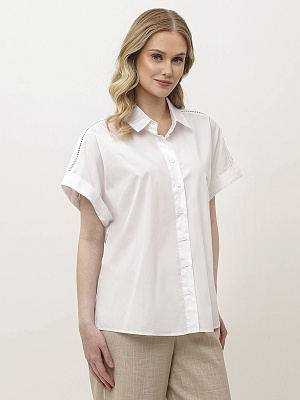 NCF59-1 FABRETTI Блуза женская 55% хлопок 45% тенсель