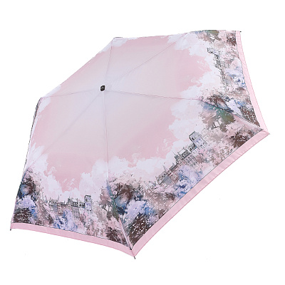 UFL7-5 Зонт жен. Fabretti, автомат, 3 сложения, эпонж, плоская ручка