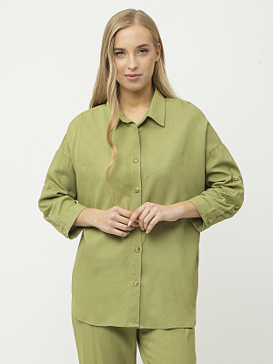 NCF36-150 FABRETTI Блуза женская 70% лён 30% вискоза