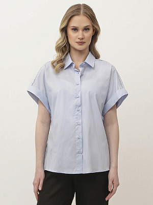 NCF59-8 FABRETTI Блуза женская 55% хлопок 45% тенсель