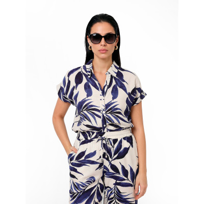 NPBL005-8P FABRETTI Блуза женская 93% вискоза, 7% лен