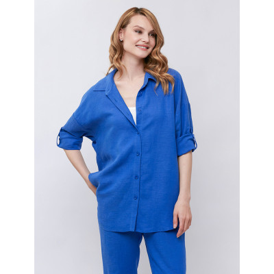 ZJ36-8 FABRETTI Блуза женская 53% лён, 47% вискоза