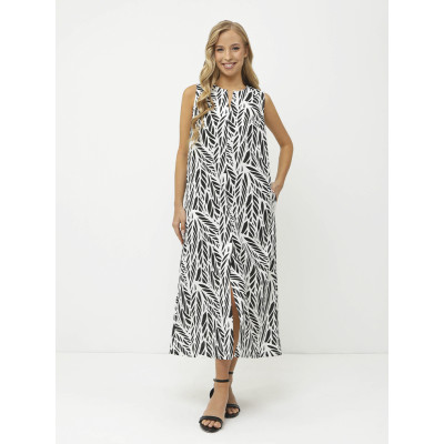 NCF89pr-1 FABRETTI Платье женское 55% лён 45% вискоза