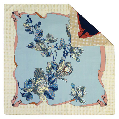 VFV4-9 Платок жен. 100% полиэстер 90x90 FABRETTI