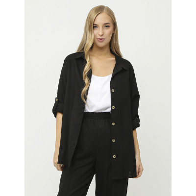 NCF36-2 FABRETTI Блуза женская 70% лён 30% вискоза