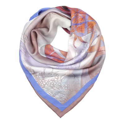 VFS0007-9 Платок жен. 100% шелк 90x90 FABRETTI