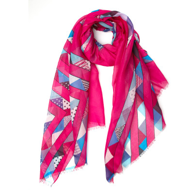 VFZ0043-5 Шарф жен. 100% полиэстер 90x180 FABRETTI