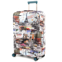 W1051-L FABRETTI Чехол для чемодана 92%полиэстер 8%спандекс 